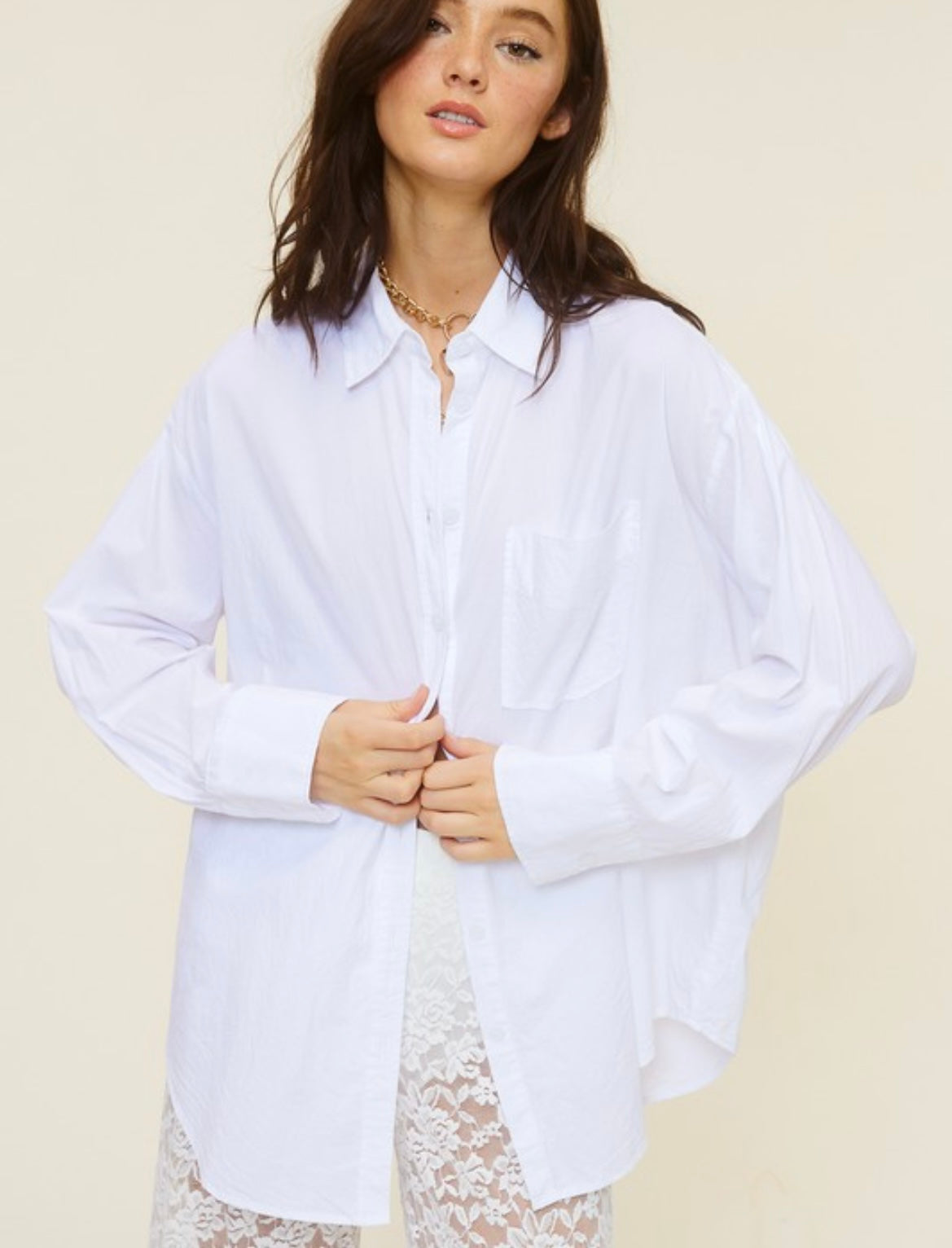 The So Classy Button Up in White