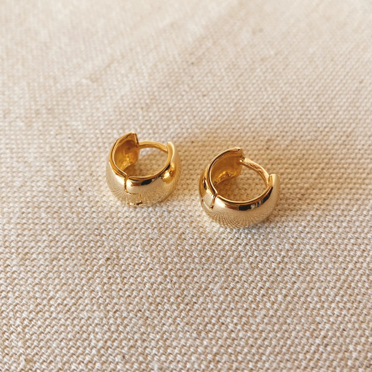 Mini Chunky Hoops 18k Gold Filled