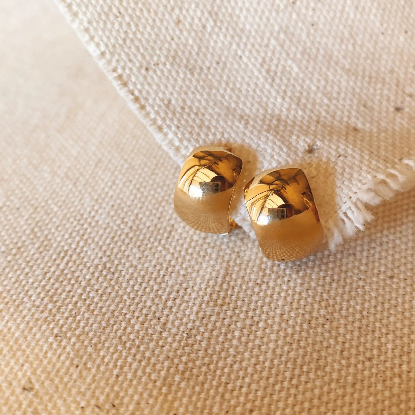 Mini Chunky Hoops 18k Gold Filled