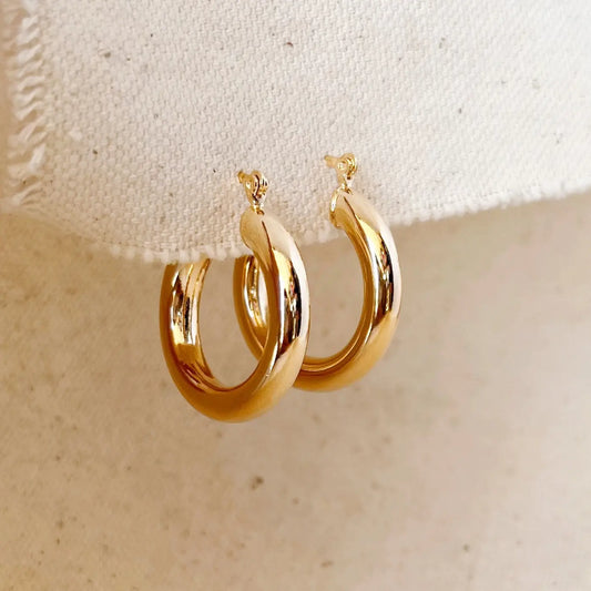 Classic 18k Gold Filled 25mm Hoop